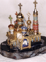 Desk clock Russian orthodox church
